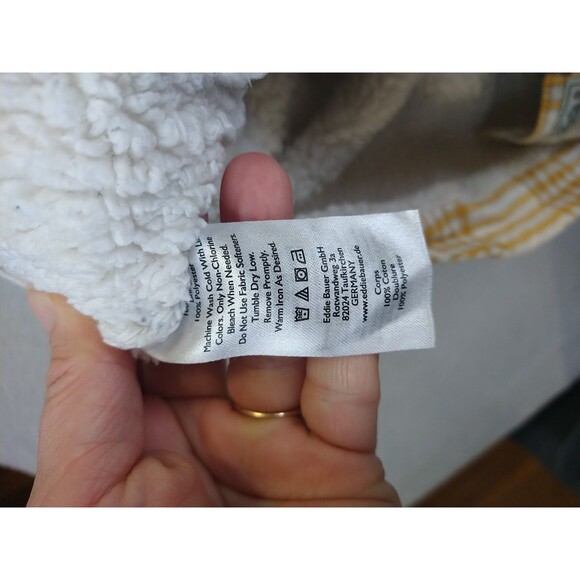 Eddie Bauer Shacket Women's Medium Plaid Sherpa Lined Flannel Shirt Jacket - Picture 7 of 7